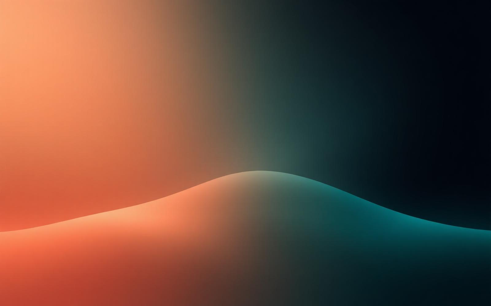 Abstract teal and amber gradient artwork